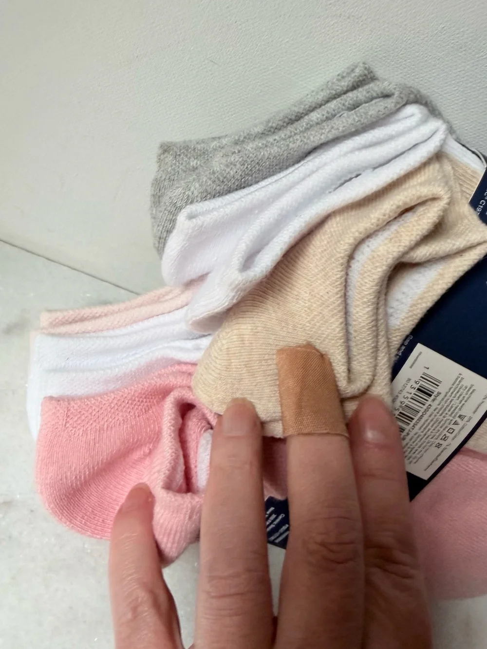 Gap not show cotton Socks — Light Gray ,Pale Pink,beige,white 6 pairs